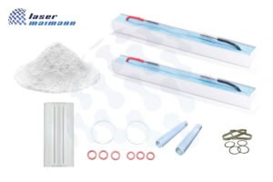 Laser Head Rebuild Kit GENTLE and MINI Series: Lamps, Triple bore, flow tubes, Barium reflector power, O-rings